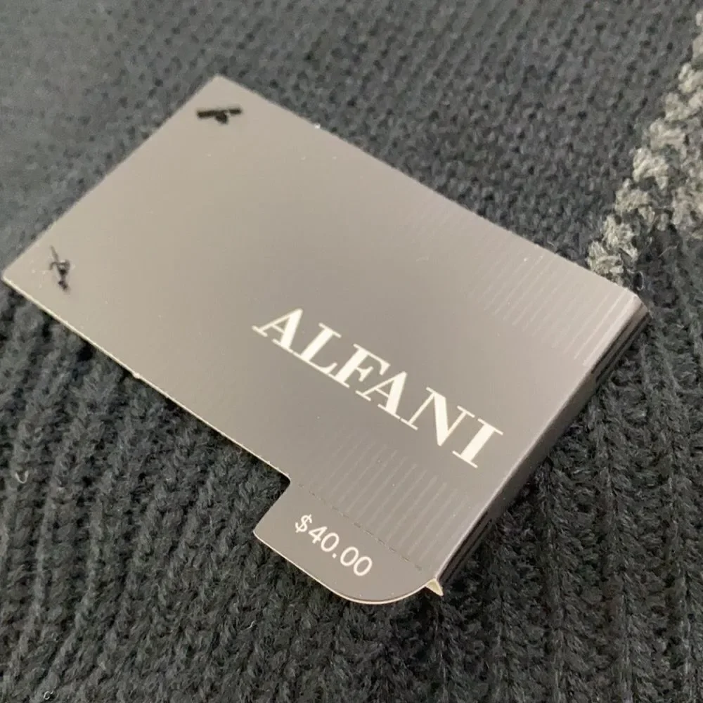 Alfani Men’s Black Knit Scarf